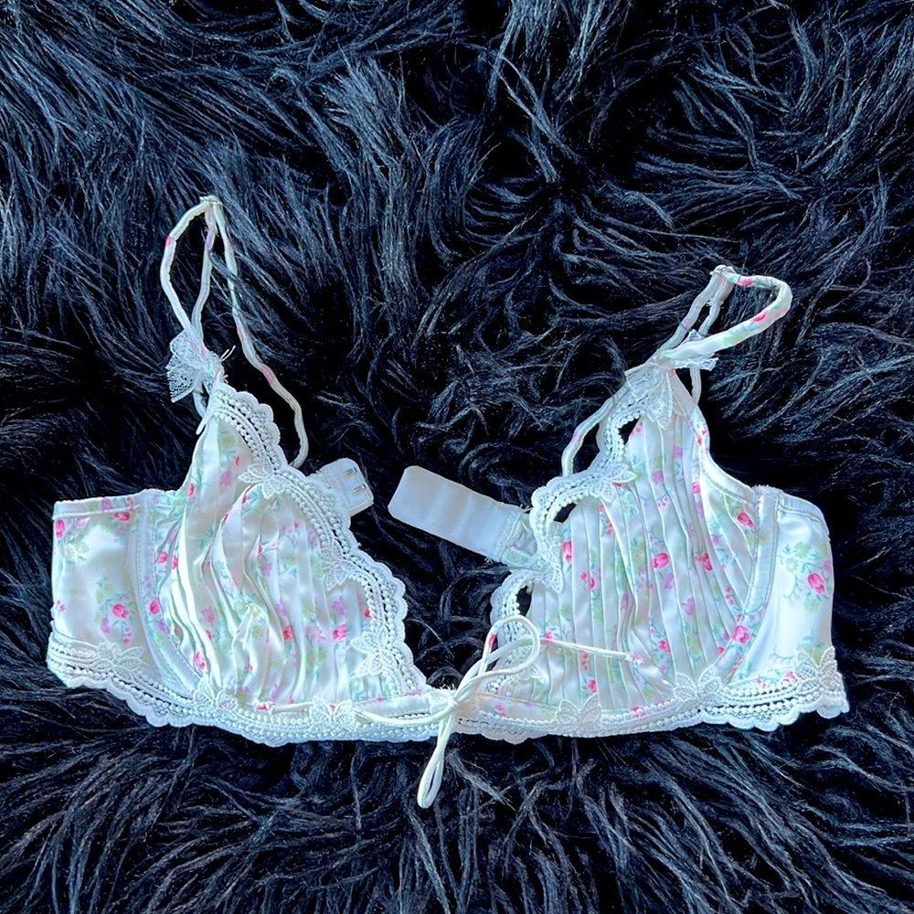For Love & Lemons - Small - White Floral Bra